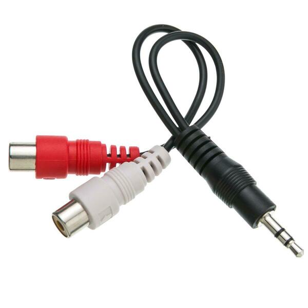 Cable Wholesale 0.25 in. Mono Male Phono to RCA Female Adapter 30S1-15200